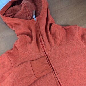 Burton Men's S Small Dryride Water Resistant Orange‎ Cowl Neck Full Zip Hoodie
